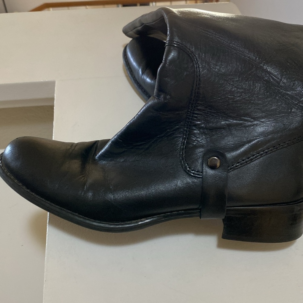 Franco Sarto Black Heeled Boots - Picture 3 of 13
